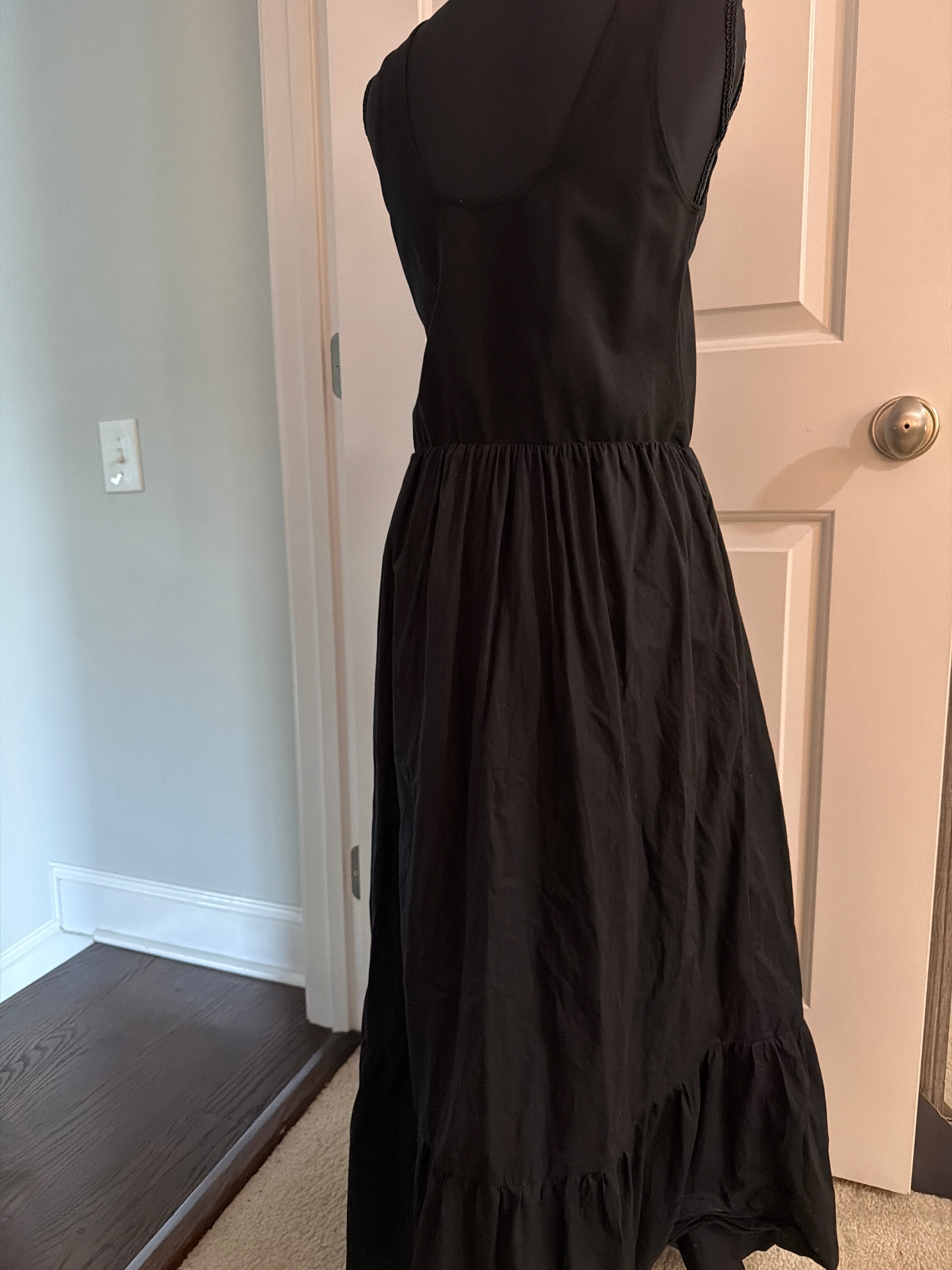 Hunter & Brown Black Cotton Sundress, Size XL (feels M/L), $9.00