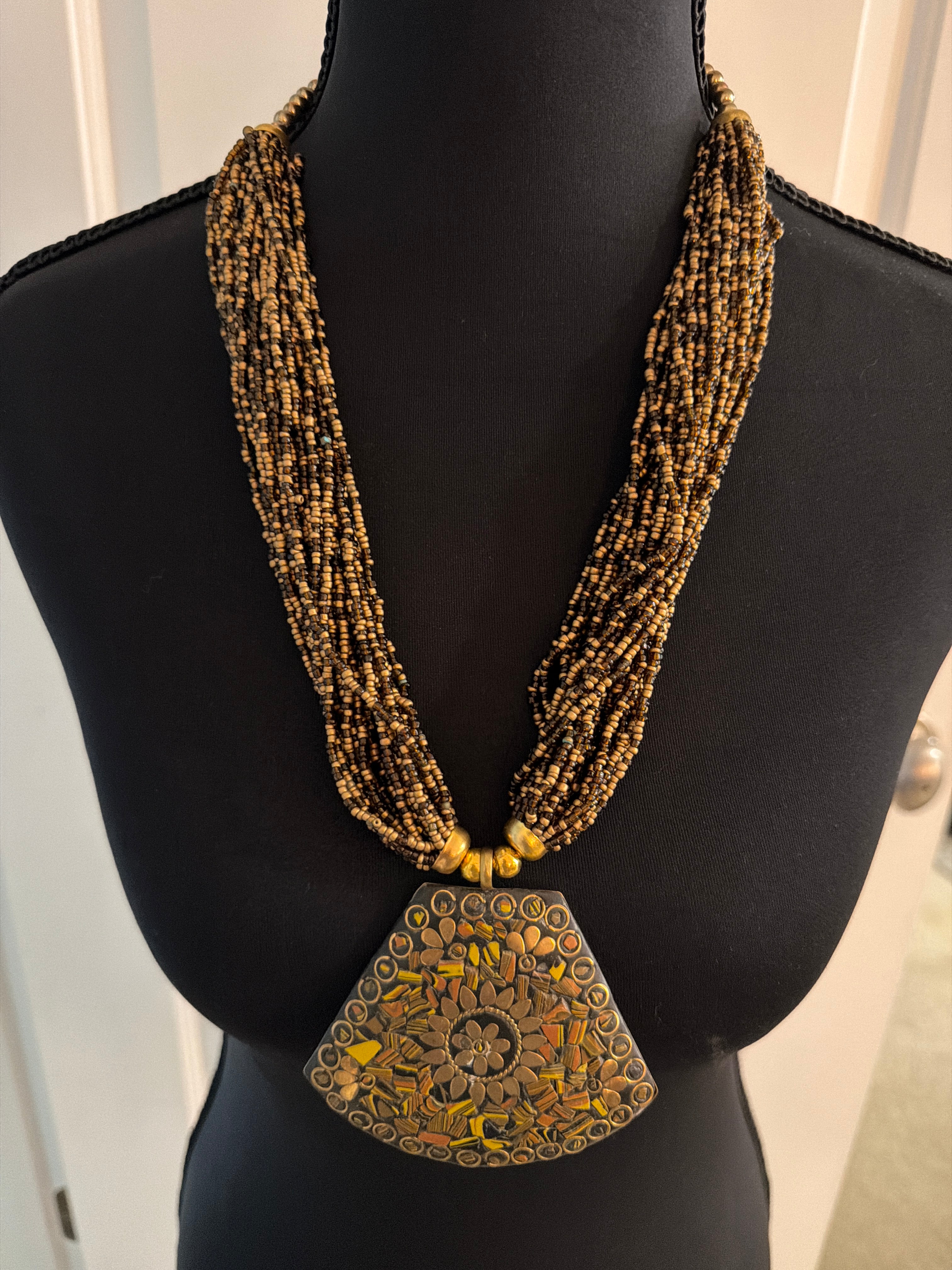 Seed Bead Necklace with pendant, $28.00