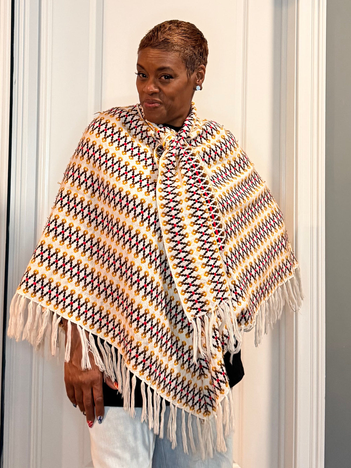 Tribal Shawl w/ tie, OSFM
