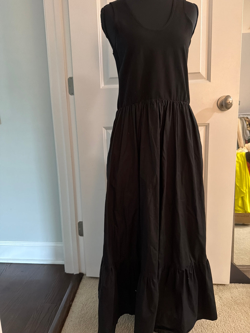 Hunter & Brown Black Cotton Sundress, Size XL (feels M/L), $9.00
