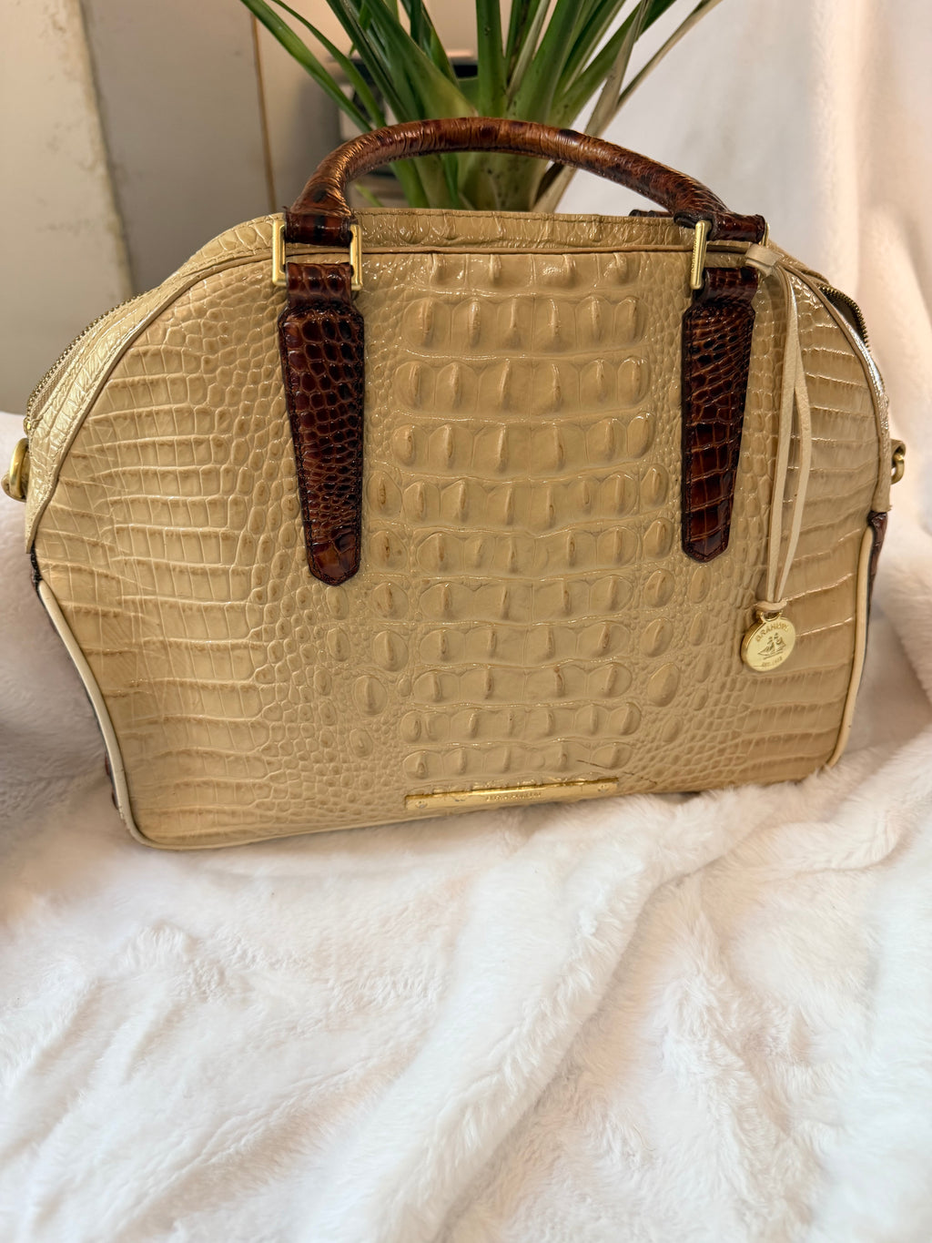 Brahmin Tan Bag (missing crossbody strap)