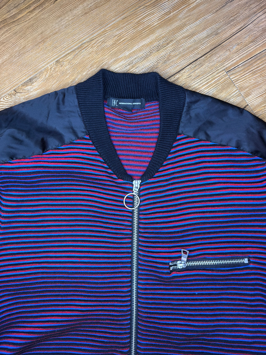 INC blue, red, black Sweater, L