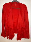 Free People Orange Linen Jacket, Large