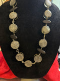 Black and white silver Circles
