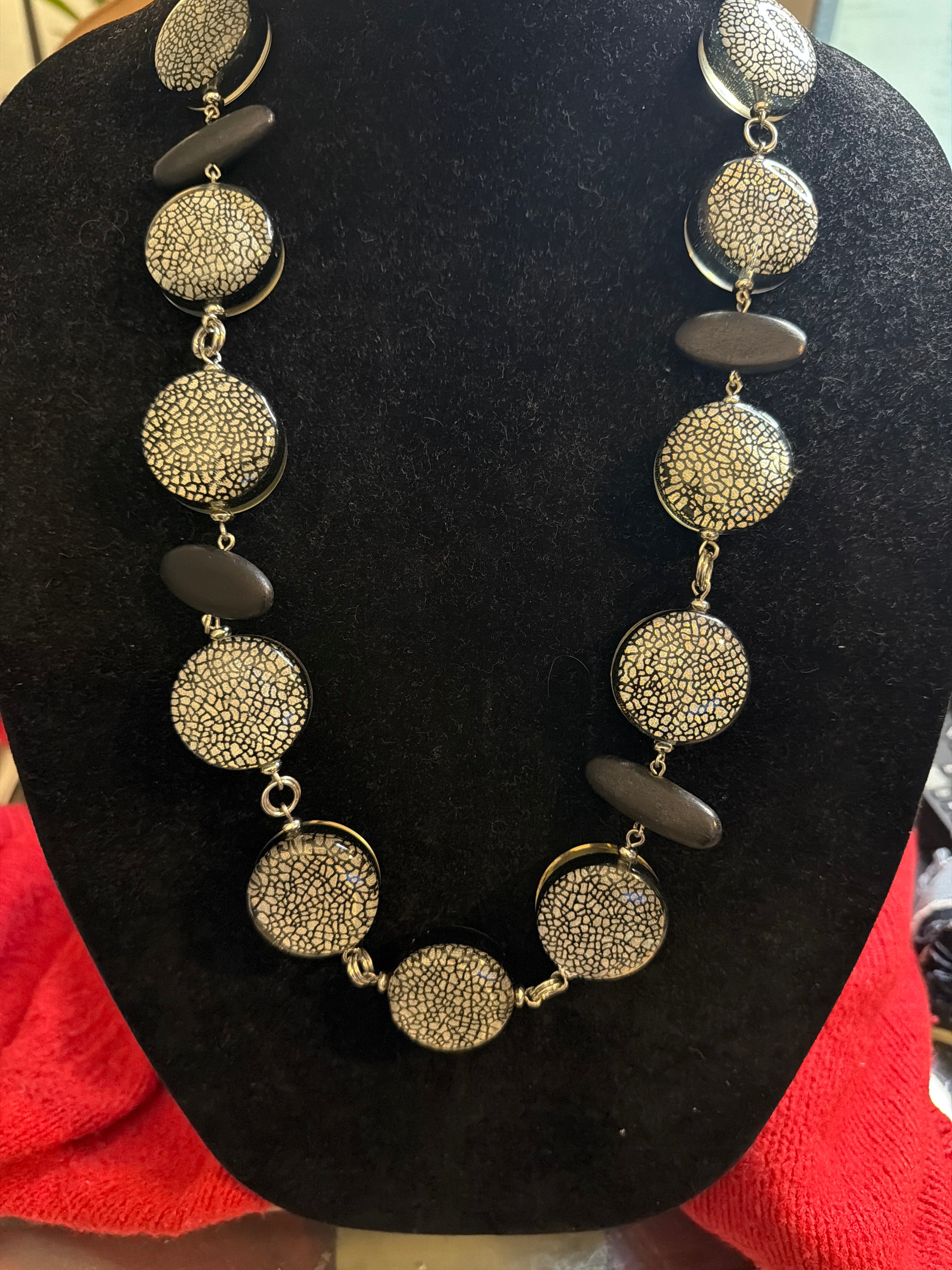 Black and white silver Circles