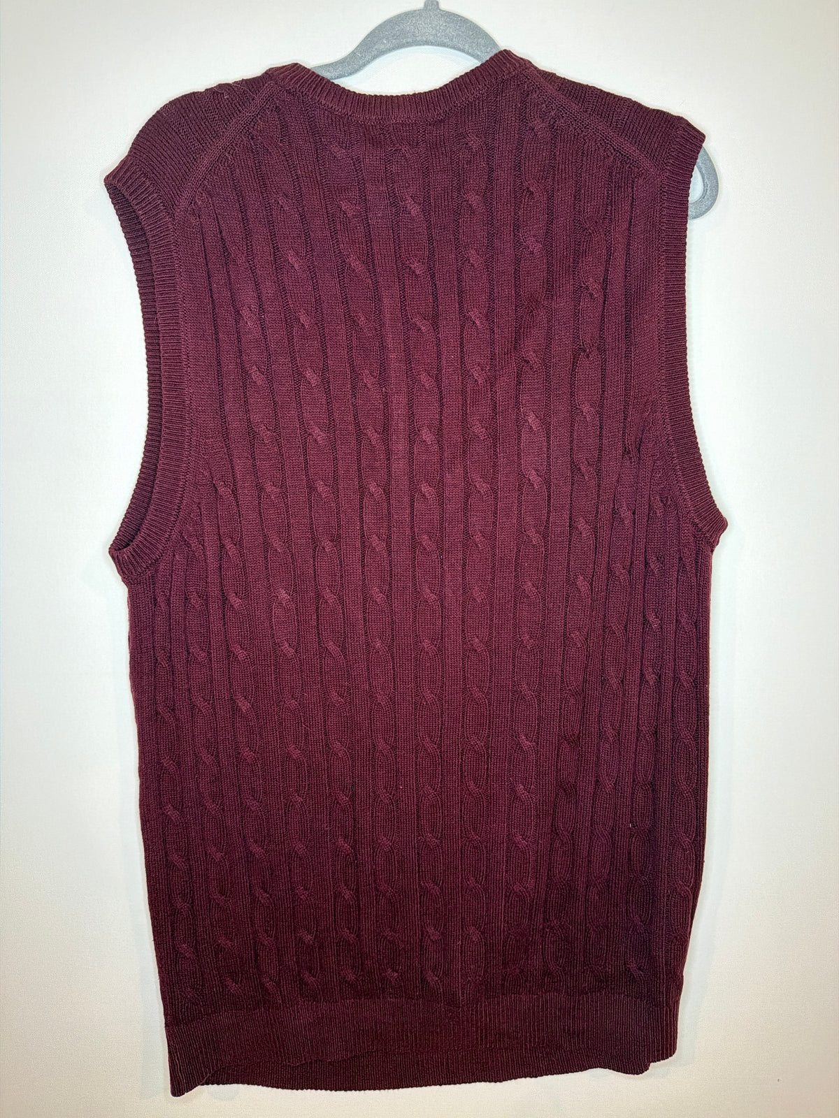 Izod Men’s Maroon Sweater Vest, XLT