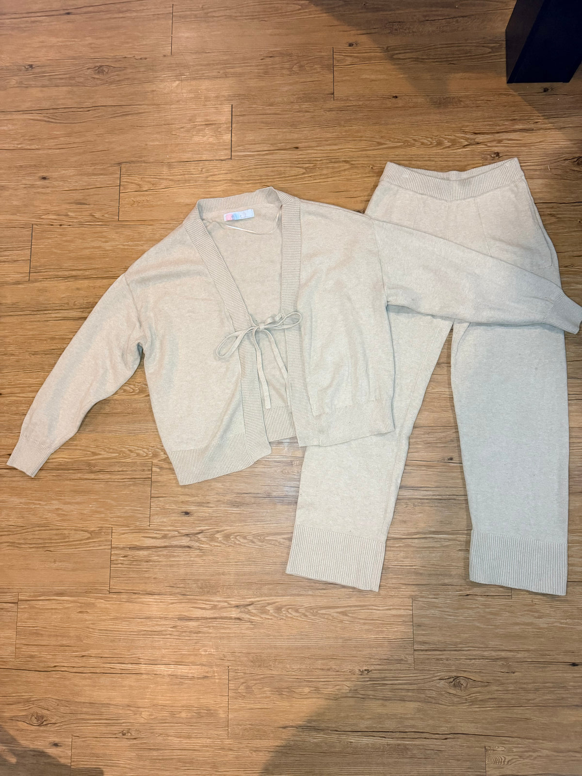 FP Beach Cream Sweater Set, Top M, Bottom S
