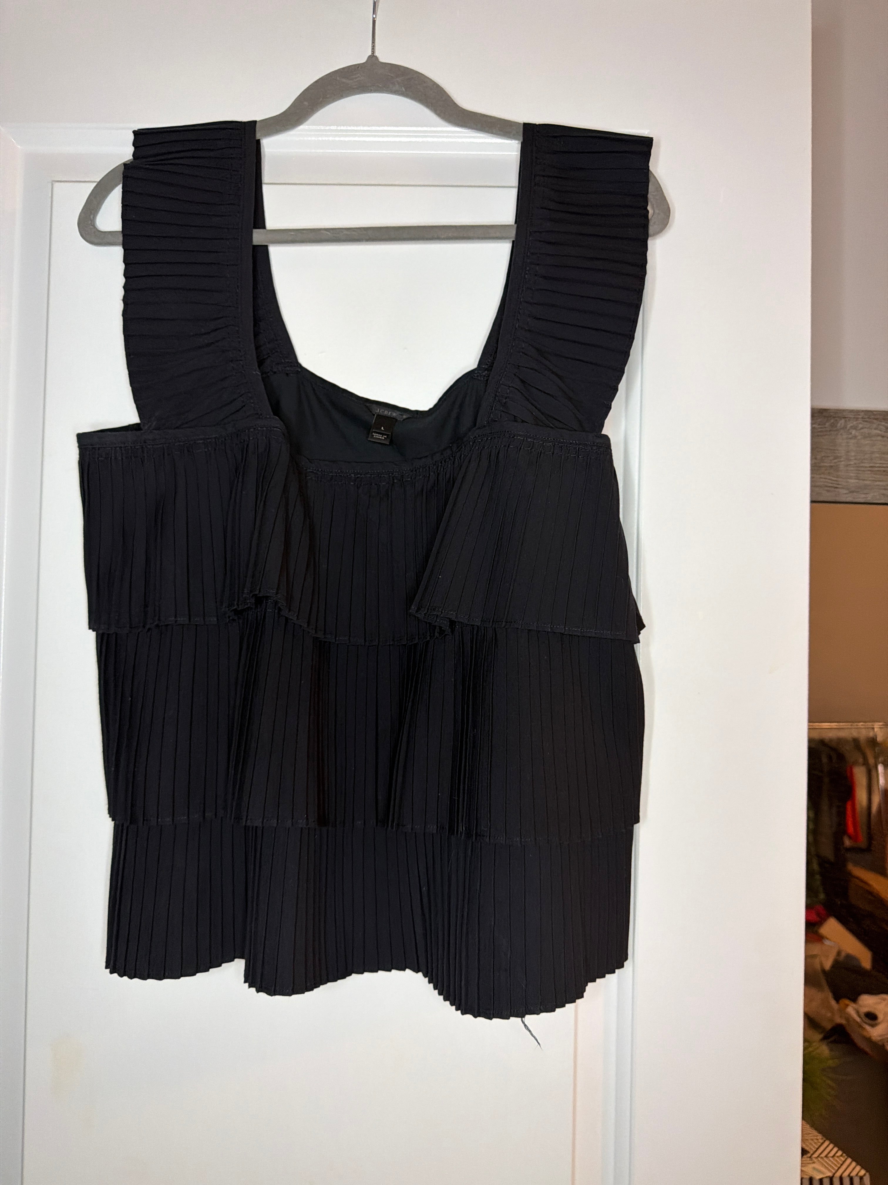 J.Crew Ruffle Shirt, Size L, $13.00