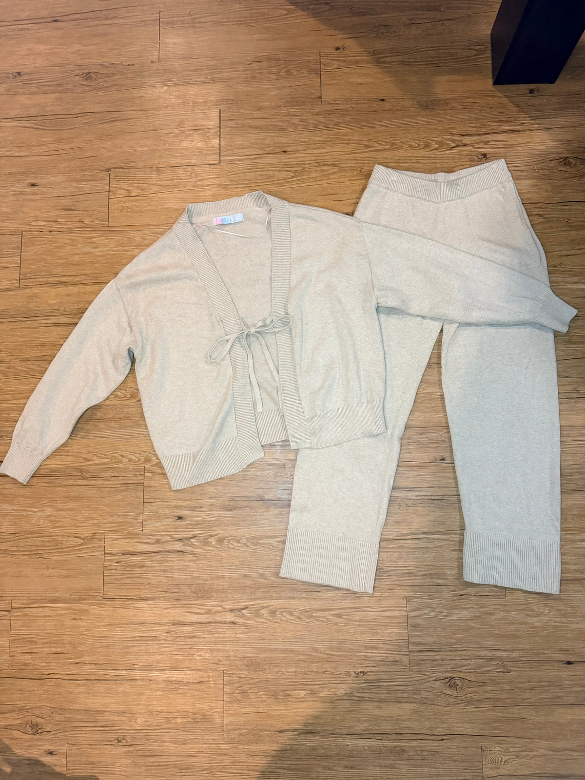 FP Beach Cream Sweater Set, Top M, Bottom S
