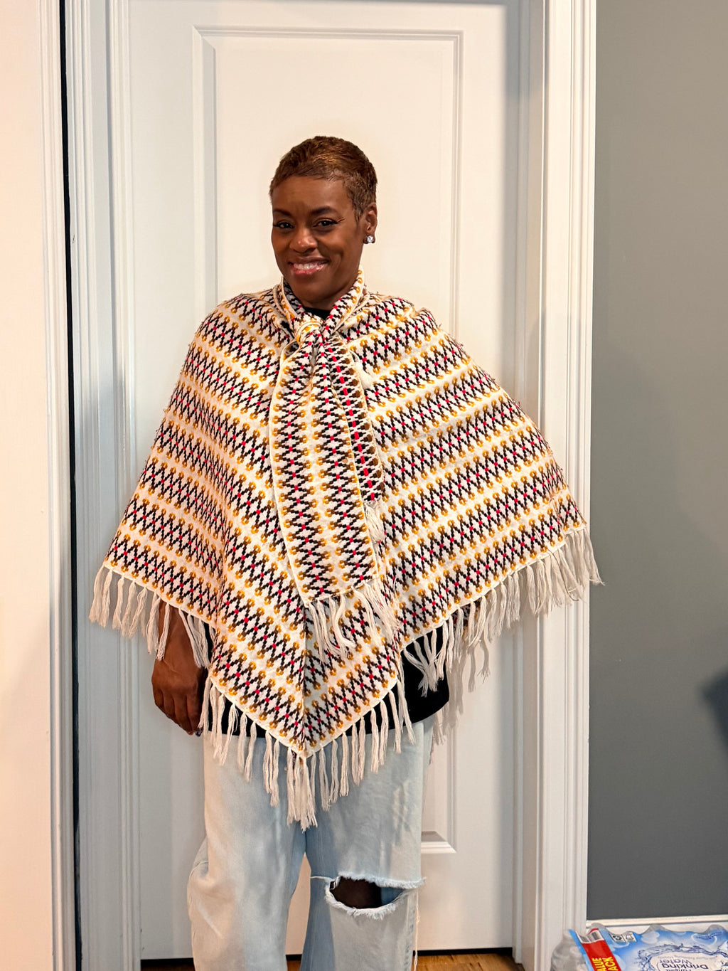 Tribal Shawl w/ tie, OSFM