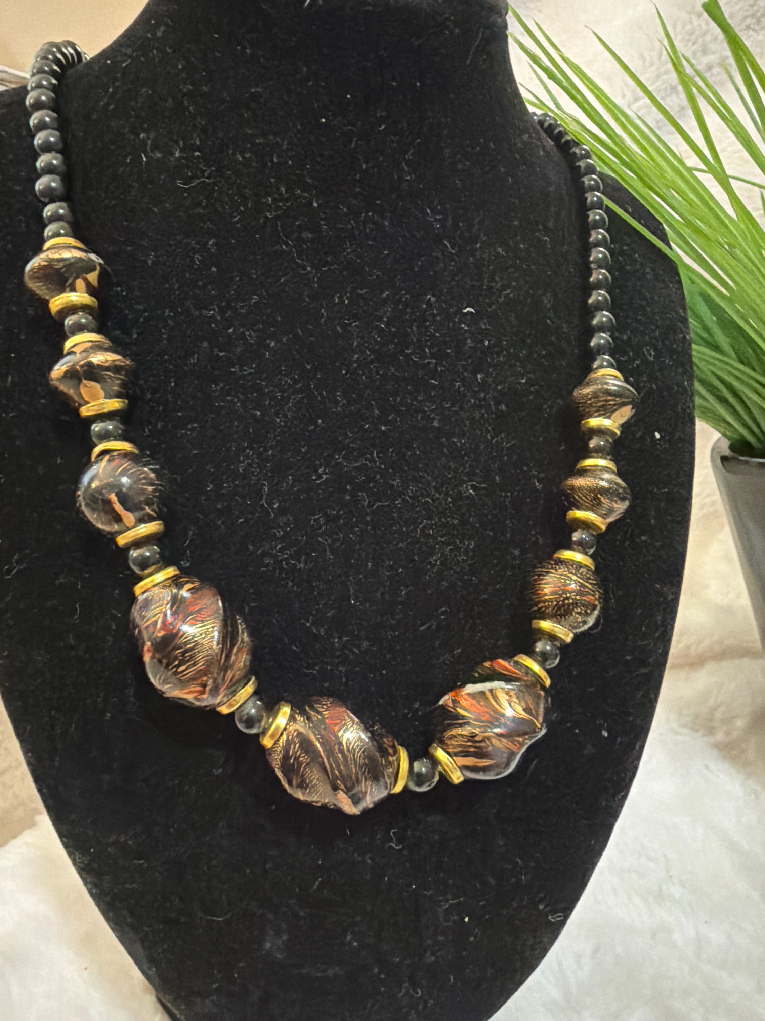 Brown, Black and gold Necklace and Bracelet Bundle Set, all 4, $10.00