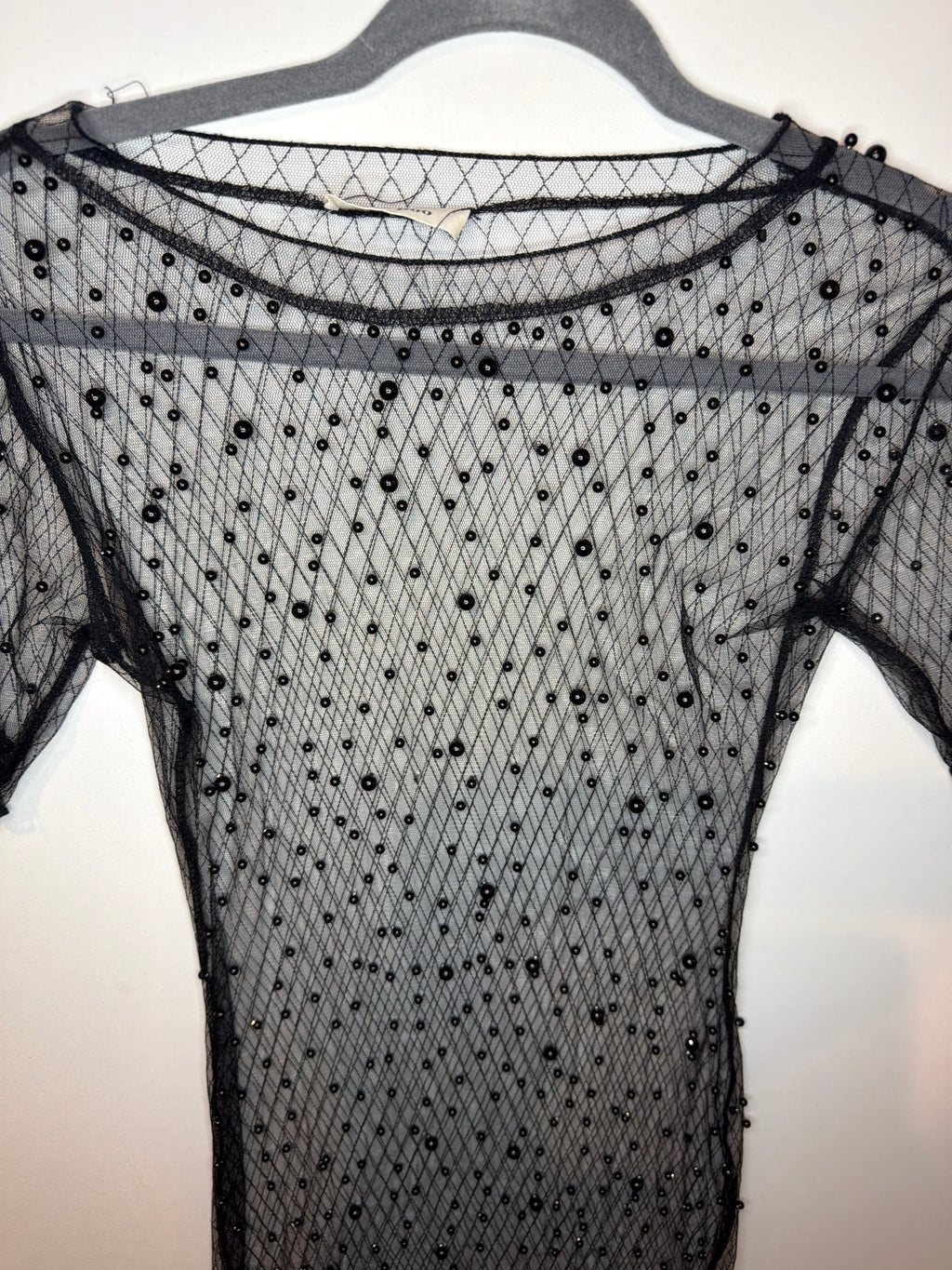 My Boo Black Beaded Cover Up, feels like S