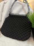 Black and grey stone Maccrome Bag, $25.00