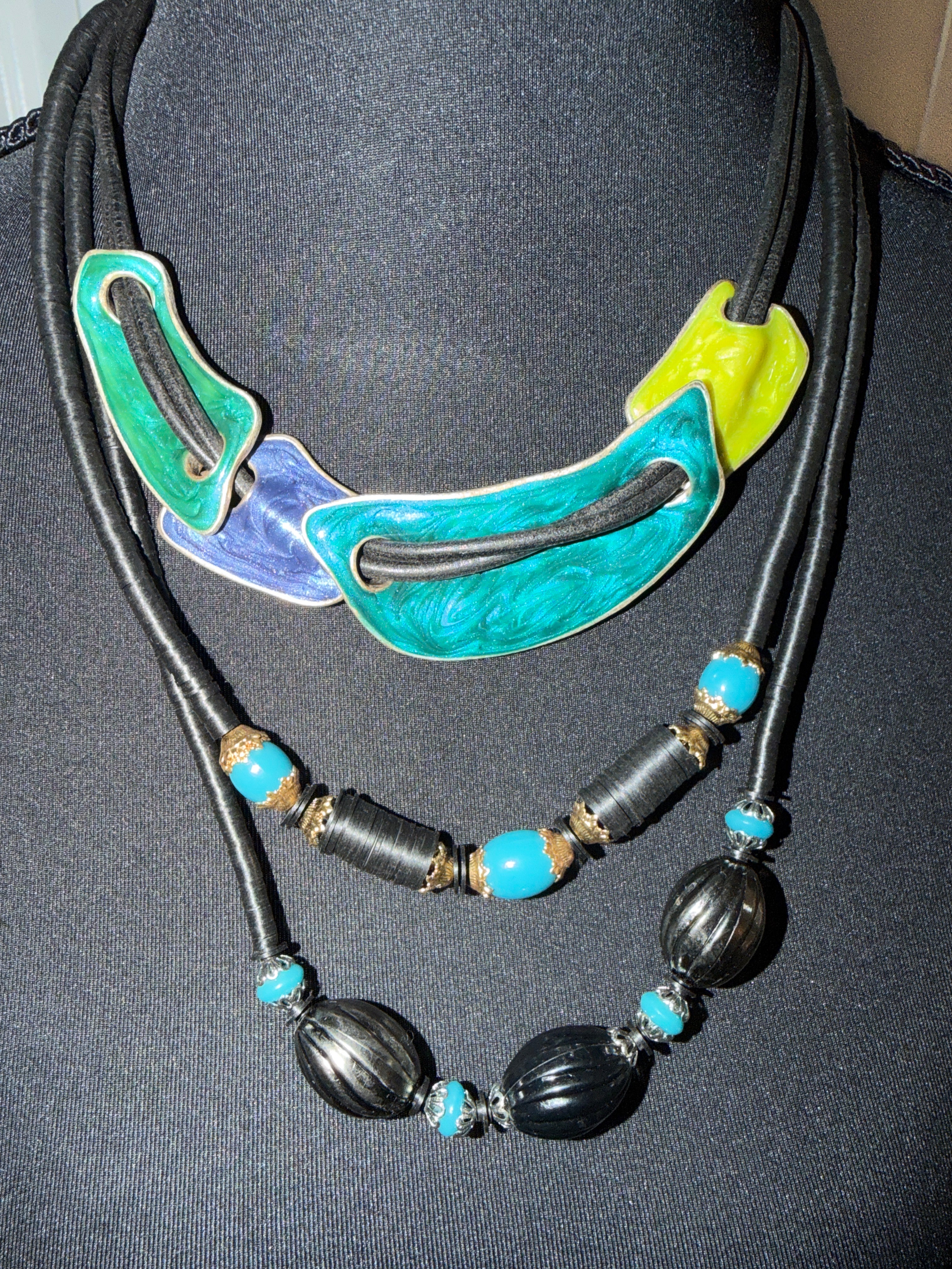 Blue and Teal Necklace Bundle, all 3, $9.00