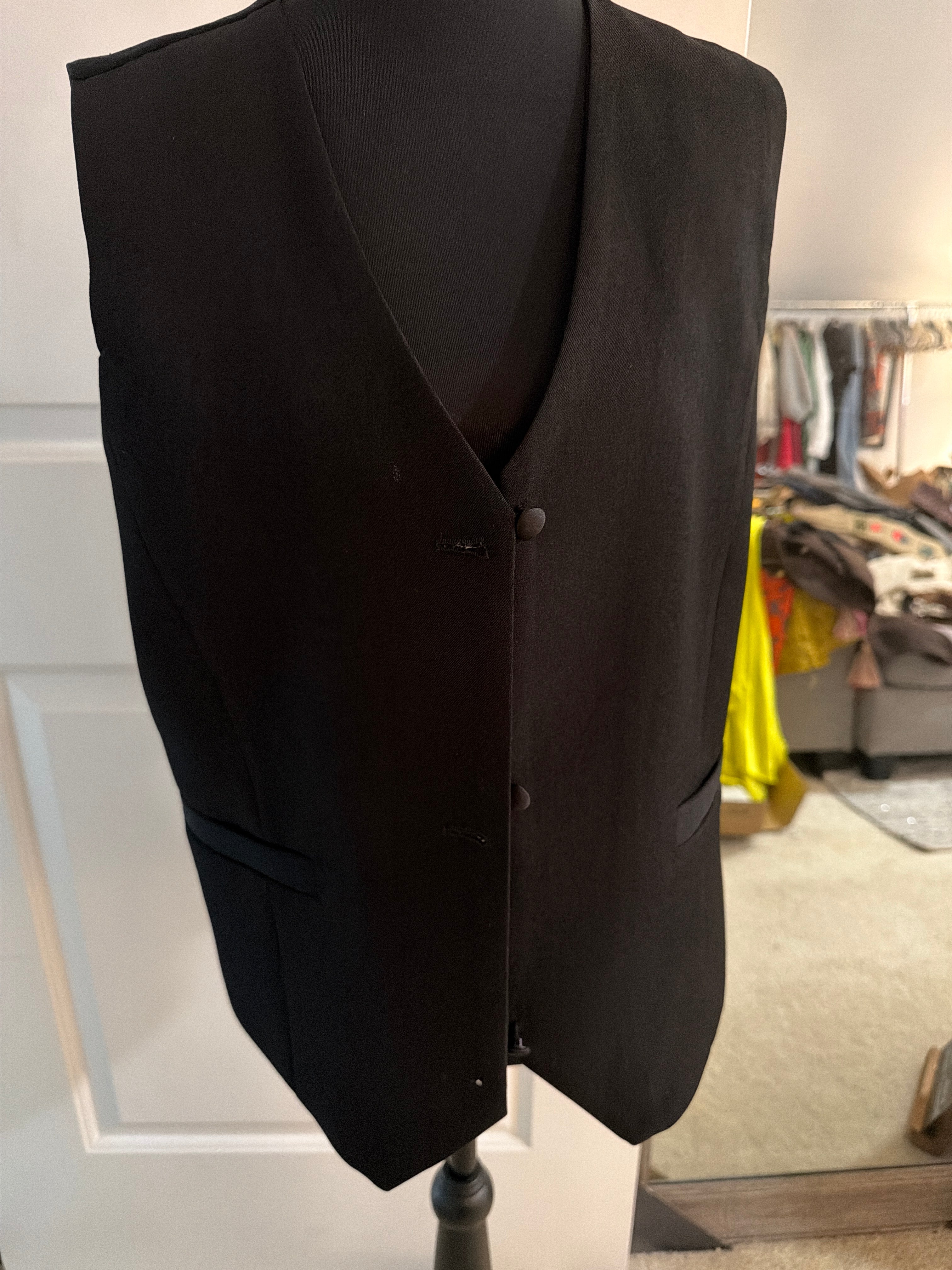 No Brand Black Vest, feels like size M, $8.00