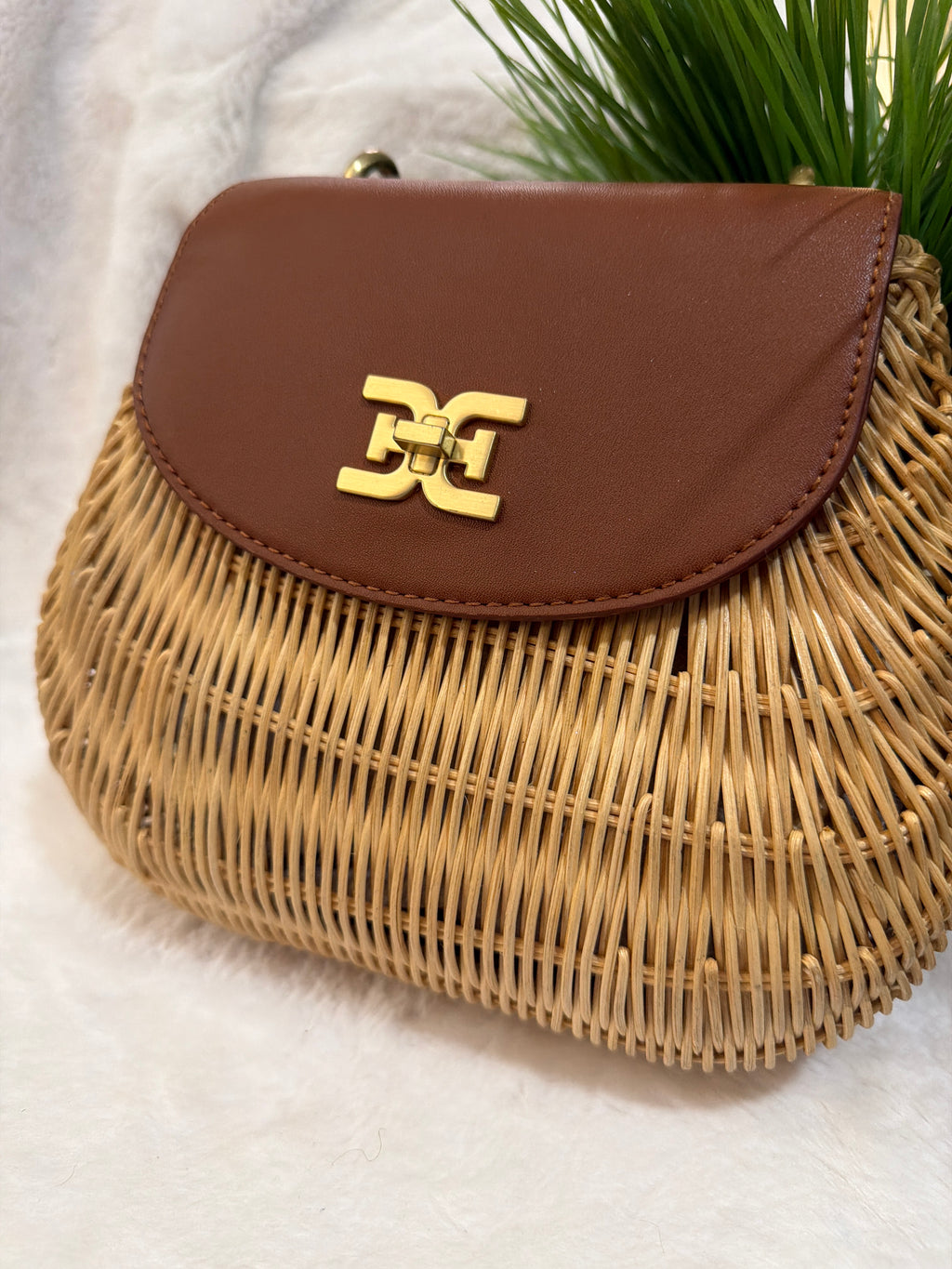 Sam Edelman Rattan Cross Over Bag, $40.00