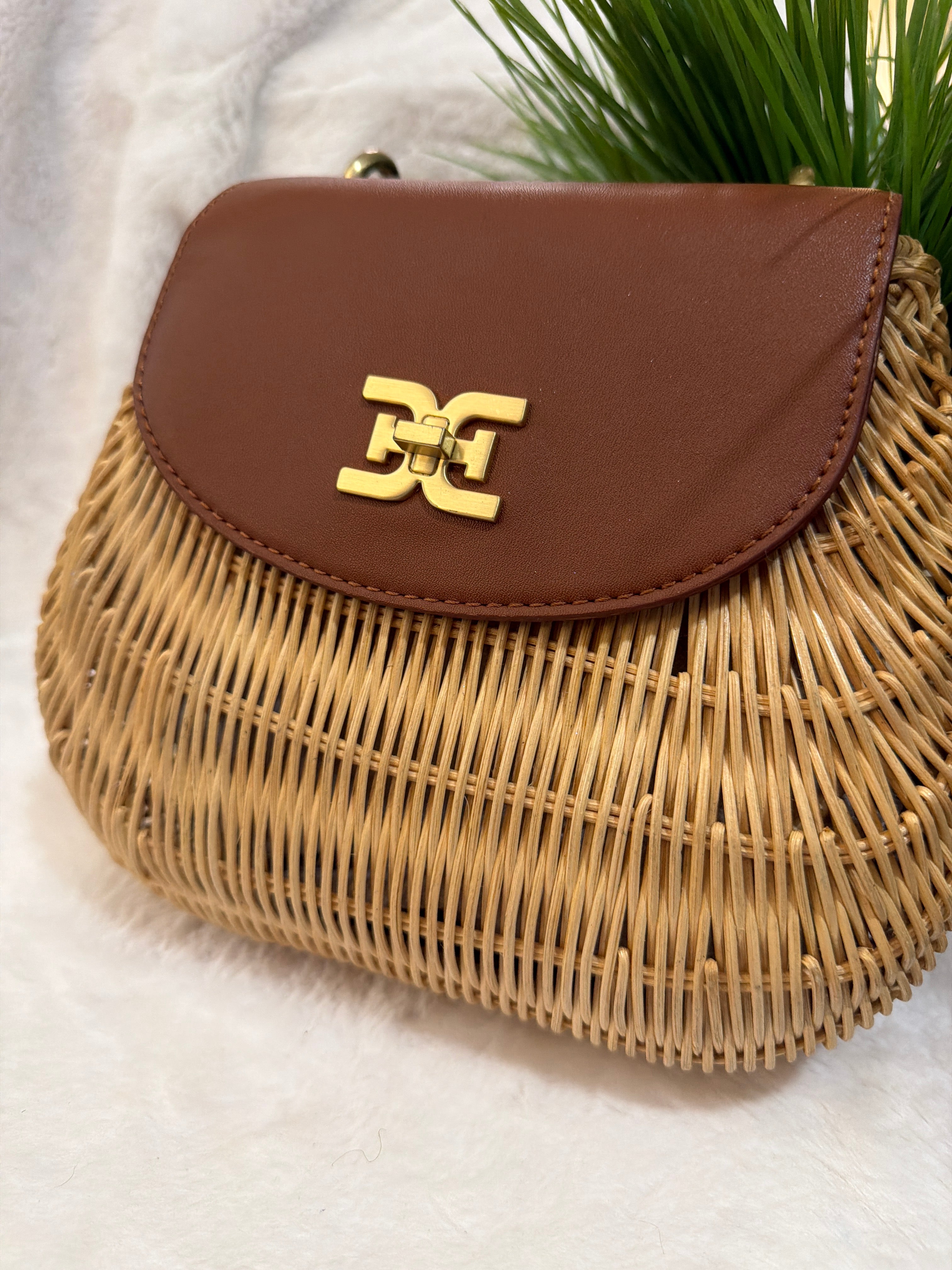 Sam Edelman Rattan Cross Over Bag, $40.00