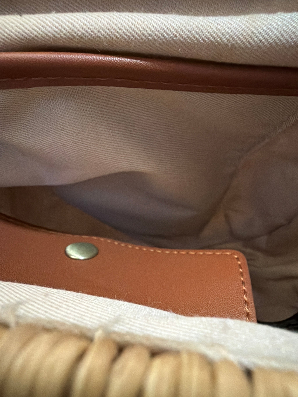 Sam Edelman Rattan Cross Over Bag, $40.00