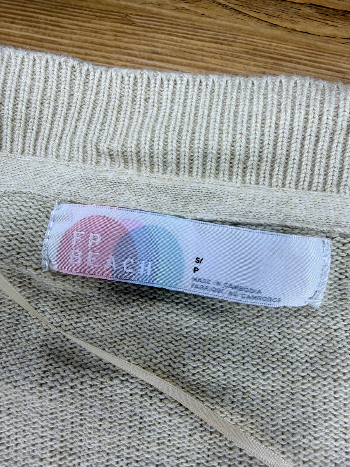 FP Beach Cream Sweater Set, Top M, Bottom S