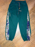 No brand Green joggers with material sides. Feels like size L/XL