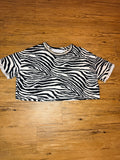Muy Muy Black and white animal print crop top, One Size (feels like M)