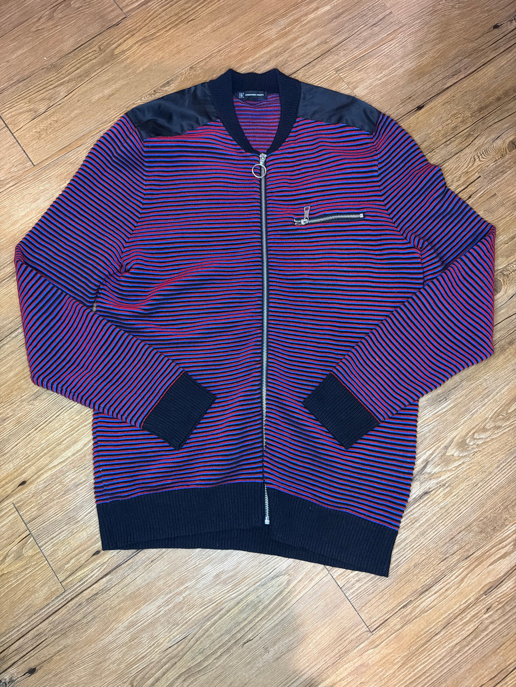 INC blue, red, black Sweater, L