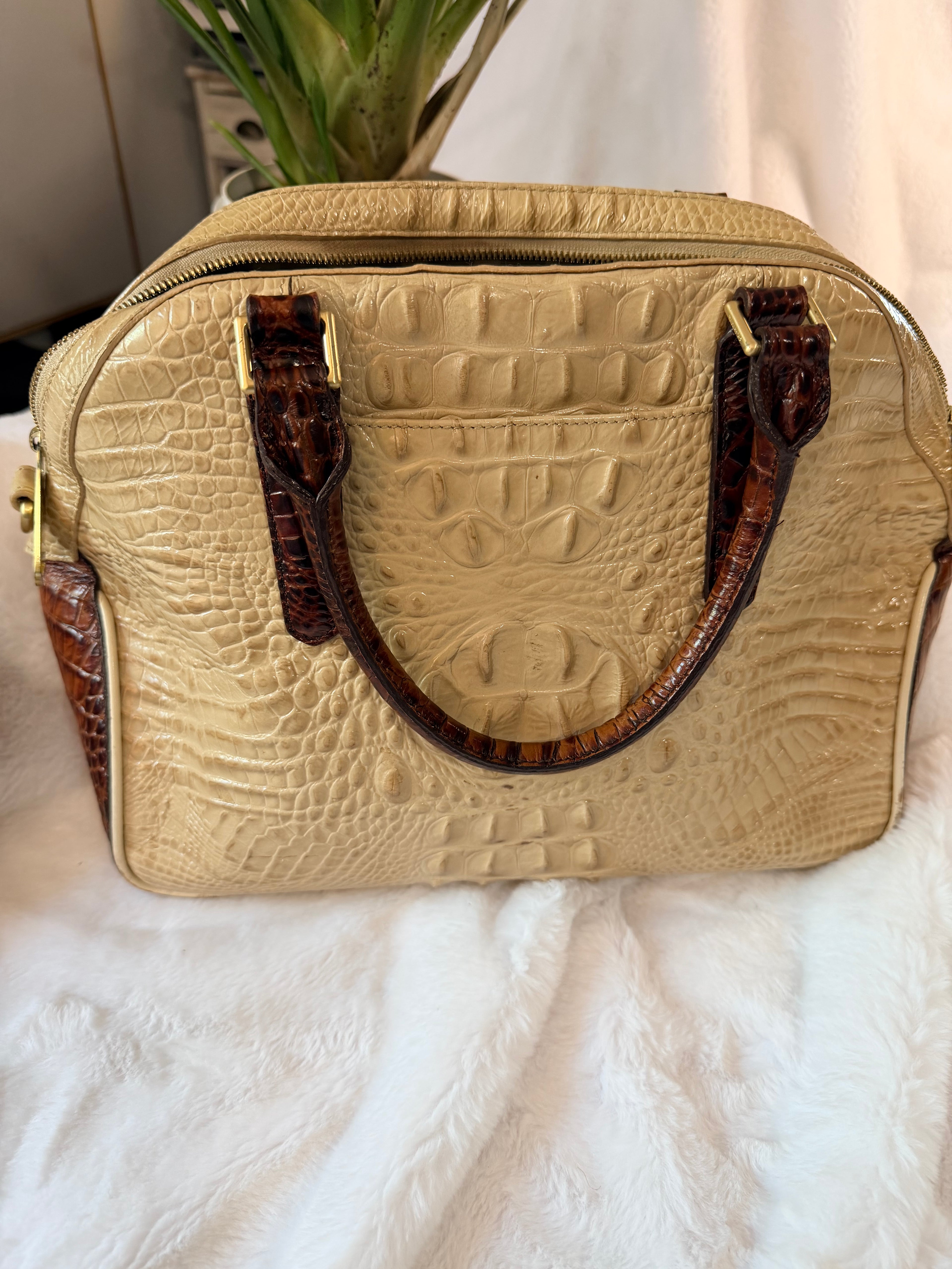 Brahmin Tan Bag (missing crossbody strap)