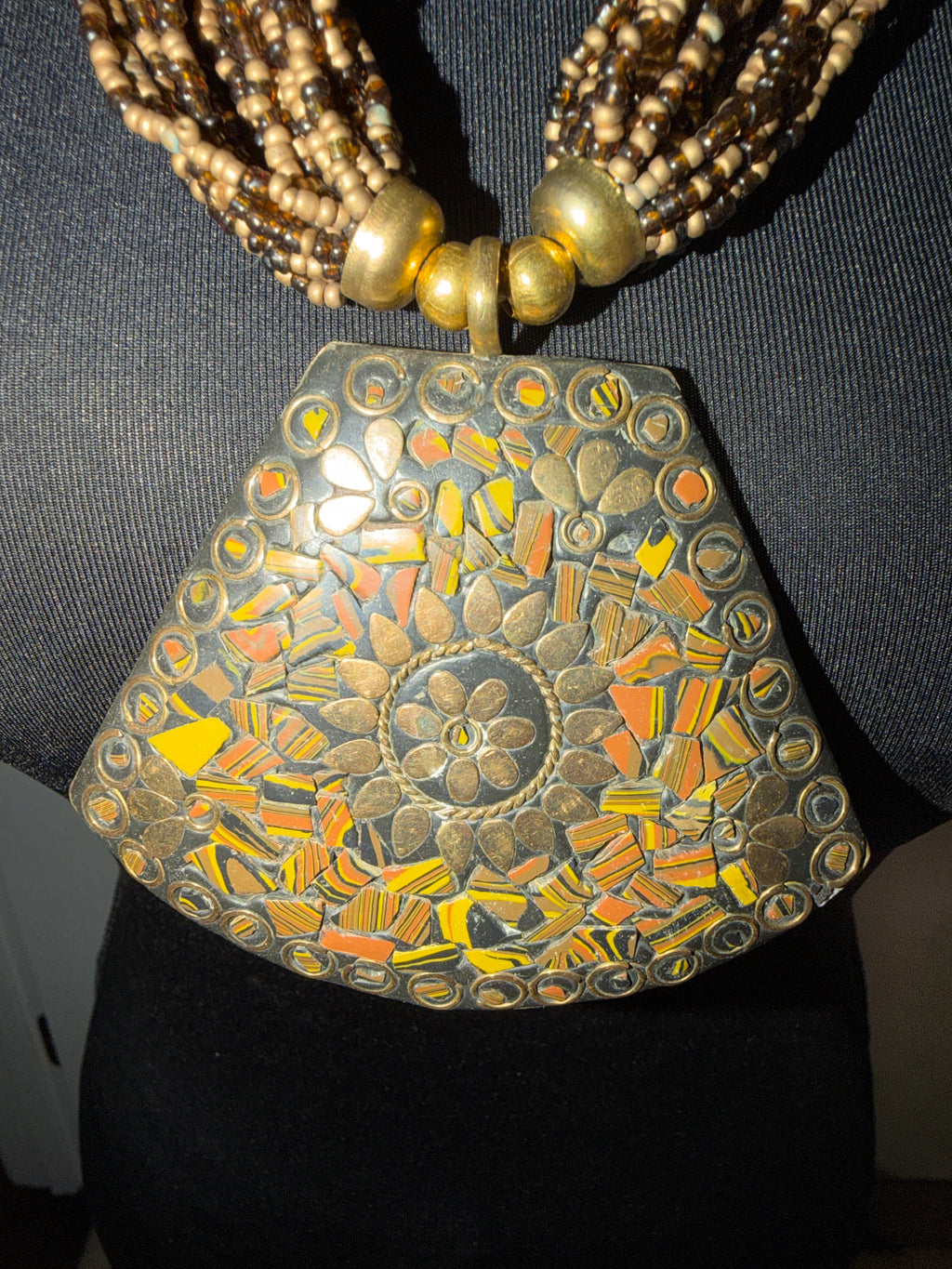 Seed Bead Necklace with pendant, $28.00