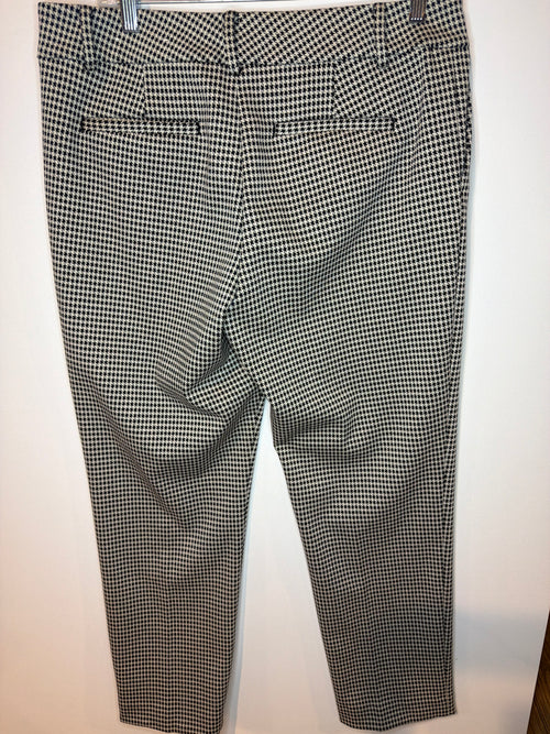Ann Taylor Checkered Cropped Pants, Size 8