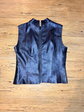 No brand Leather Like Zip Vest, Feels like size M