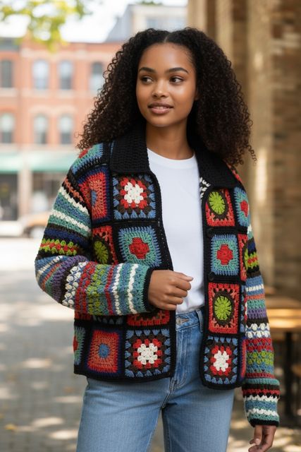 Z-Line Sweater, Multi-Colored, Size L (feels like medium), $14.00