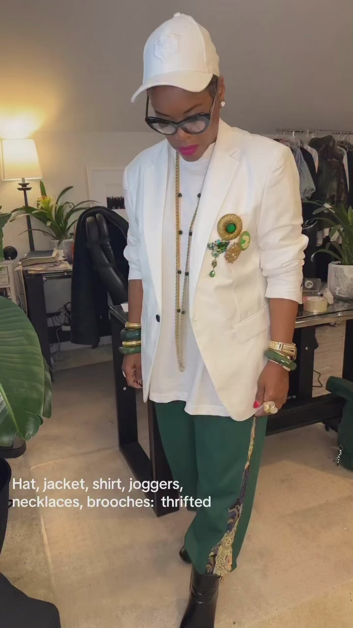 No brand Green joggers with material sides. Feels like size L/XL